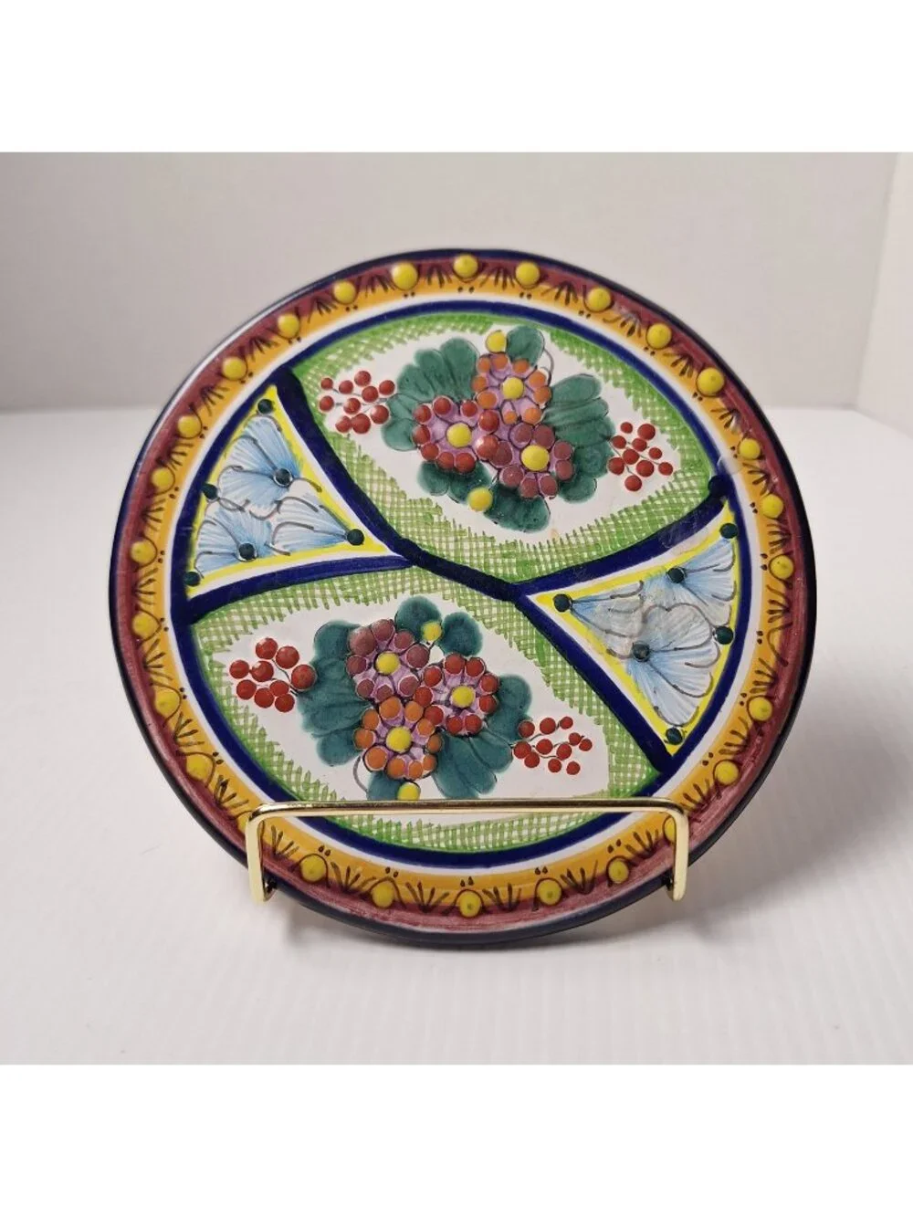 HANDCRAFTED MEXICAN TALAVERA POTTERY PLATE 7